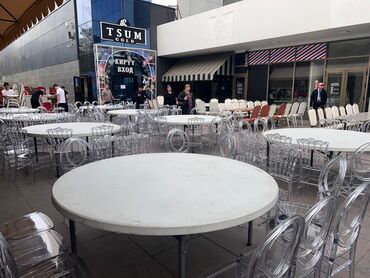 Выездные банкеты: На прокат. В аренду столы, стулья, посуда, чехлы, скатерти, шатры — 25