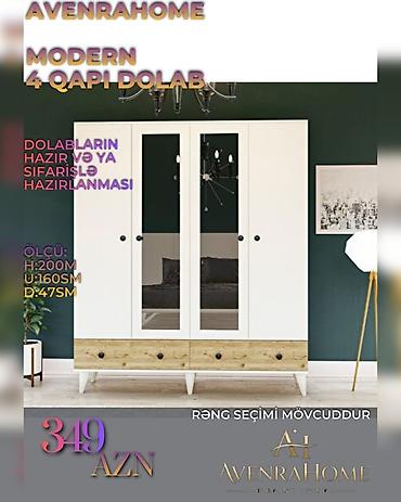 veşilka satışı: Düz dolab, Yataq otağı üçün, Paltar üçün, Açılan, Korpuslu, 4 qapılı — 5
