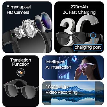 очки ии: AiMB‑S1 AI Glasses — умные очки с голосовым ассистентом - Встроенная — 4