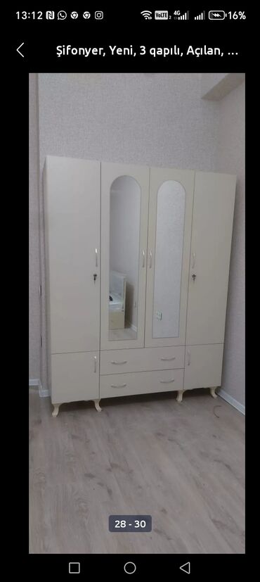 Dolablar: Yeni, 3 qapılı Düz dolab, Dolab-asılqan -da lalafo.az — 24 Dolablar: Yeni, 3 qapılı Düz dolab, Dolab-asılqan — 24