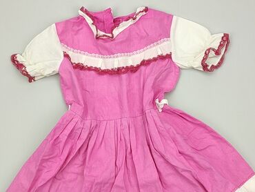 sukienka z falbanami na ramionach: Sukienka, 3-4 lat, 98-104 cm, stan - Dobry