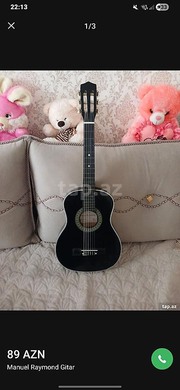 Elektro gitaralar: Manuel Raymond klassik gitar – qara rəng. - Korpus: klassik forma — 3