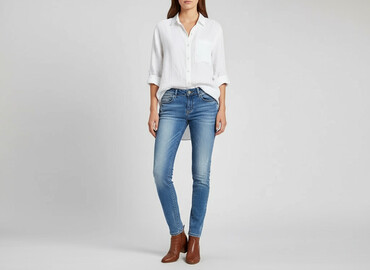 buty slip on na koturnie: Fashion, Джинси жіночі, розмір S
