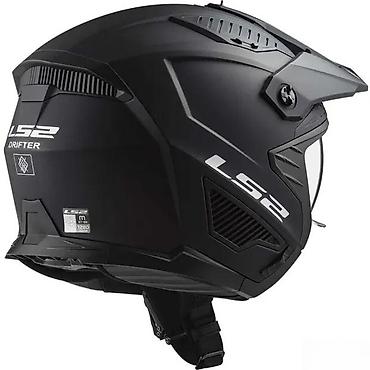 terex m bor: LS2 Drifter motociklistička kaciga u mat crnoj boji, dizajnirana za — 2