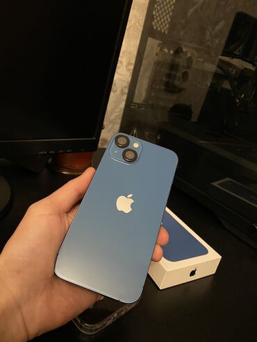 Apple iPhone: IPhone 13, 128 ГБ, Синий, Зарядное устройство, Защитное стекло, Чехол, 86 %