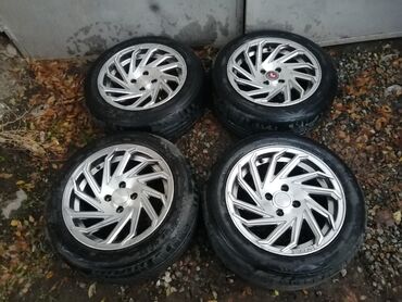 колесо от тачки: Дөңгөлөктөр монтажда 195 / 55 / R 15, All-season, Комплект, Жеңил унаалар, Куйма, тешиктери - 5