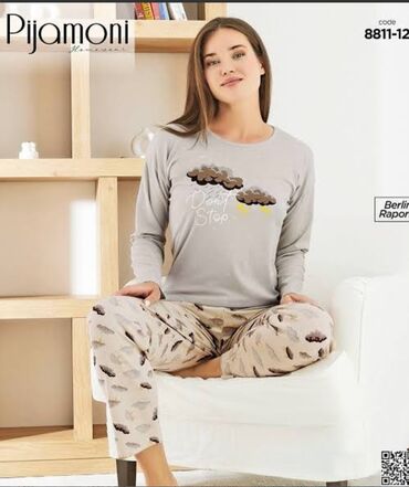 varatnikli koynekler: Pijamoni Homewear qadın pijama dəsti - Model kodu: 8811-12 - Üst