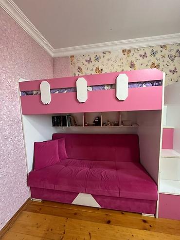 2 mertebe carpayı: Qız üçün, İşlənmiş, Çarpayı, Matras ilə — 2