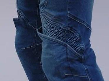 Farmerke: Muške jeans pantalone – biker/karirano šivenje - Model: slim/straight — 27