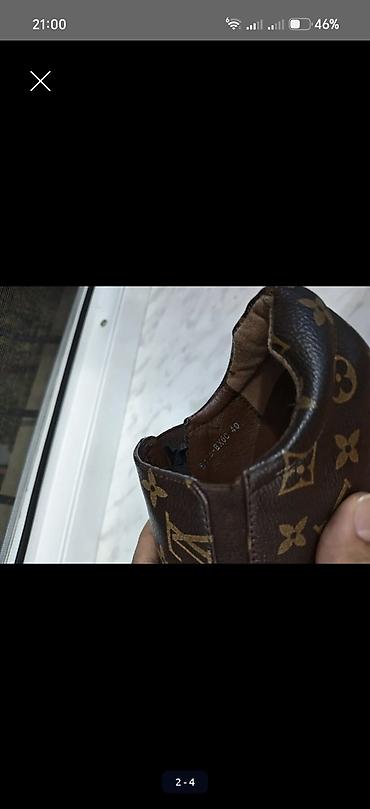 babet ayaqqabı: Louis Vuitton tərzində slip-on qadın ayaqqabısı - Üst material — 2