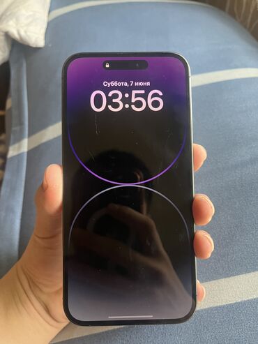 адаптер блютуз: IPhone 14 Pro Max, Колдонулган, 128 ГБ, Deep Purple, Каптама, Куту, 84 %