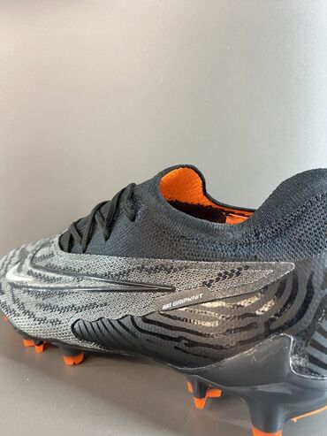 Бутсы: Футбольные бутсы Nike Phantom с серым вязаным верхом и яркими — 6