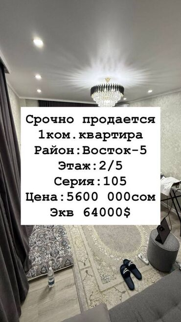квартира купим: 1 комната, 33 м², 105 серия, 2 этаж, Евроремонт