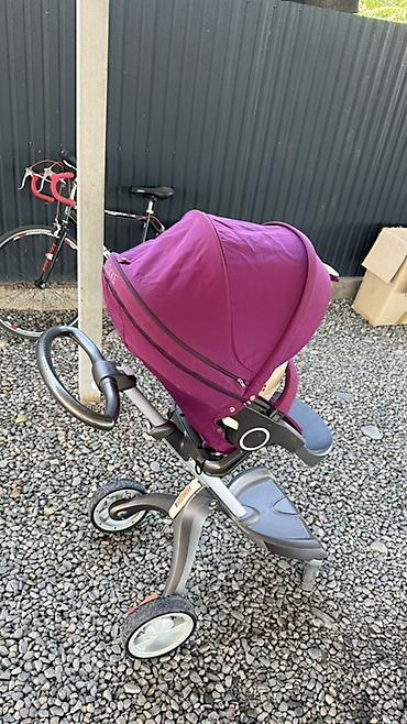 Детский мир: Детская прогулочная коляска Stokke Xplory (фиолетовый цвет) — 2