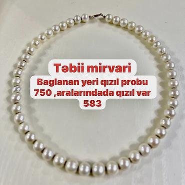 Qızıl mirvari sep - Klassik tərzdə incə mirvari boyunbağı - Dairəvi