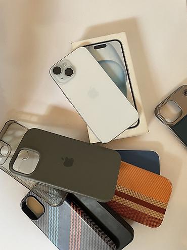 iphone se 2020 lalafo: IPhone 15, Б/у, 128 ГБ, Белый, Коробка, 78 % — 4