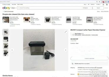 Ostali alati i mašine: AKCIJA 1043 Mini Šreder papira Compact Shredder MG 959; Stoni — 9