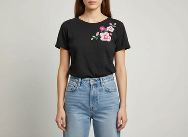 koszulka kaszmirowa: T-shirt damski, rozmiar M