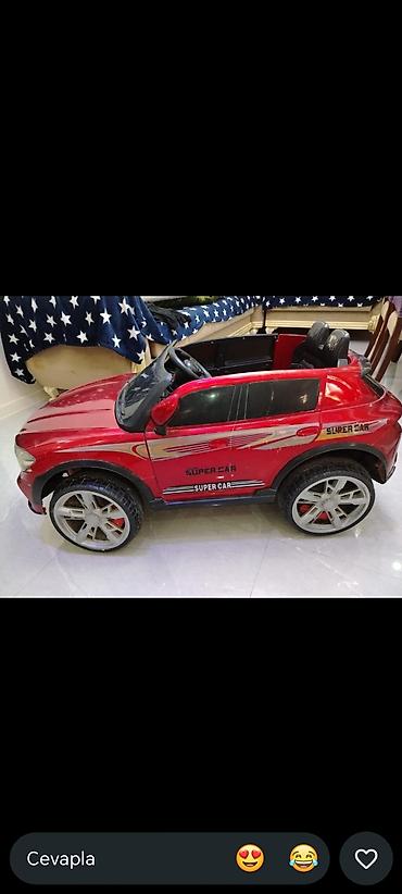 Uşaq dünyası: Uşaq üçün elektriklə işləyən minik maşını – qırmızı rəngdə “Super Car” — 4