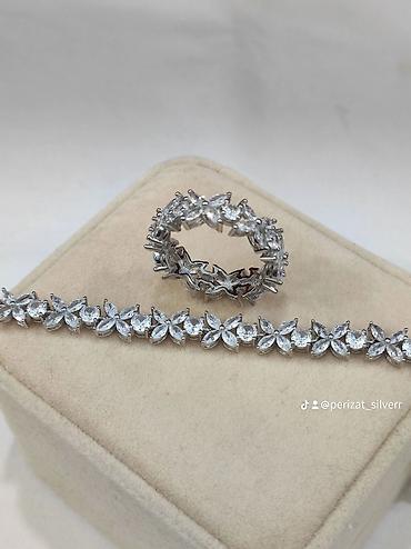Серебряные наборы украшений: Серебряный браслет+ кольцо Серебро 925 пробы Дизайн Италия Для — 11
