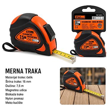 KMT 018A gumirana traka za merenje 2308912-A Uvlačivi metar sa