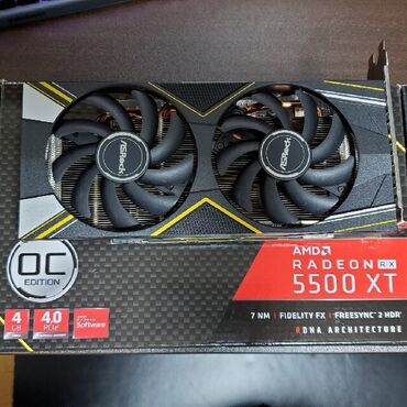 Kompüter, noutbuk və planşetlər: Videokart ASRock Radeon RX 5500 XT, 8 GB, İşlənmiş