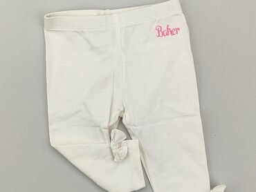 białe spodnie dziecięce: Legginsy, 0-3 m, stan - Dobry