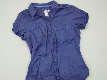 niebieska satynowe bluzki: Сорочка жіноча, Clockhouse, M, стан - Хороший