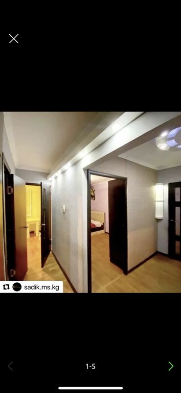 1 комнатная квартира бишкек снять долгосрочно: 2 комнаты, 46 м², 1 этаж, Косметический ремонт