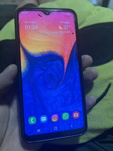 tecno телефон цена: Samsung A10e, Колдонулган, 32 ГБ, түсү - Кызыл, 2 SIM