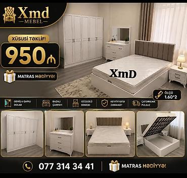 yatag mebelleri: Yataq otağı dəsti – Xmd Mebel Komplekt tərkibi: - 6 qapılı geniş şkaf — 1