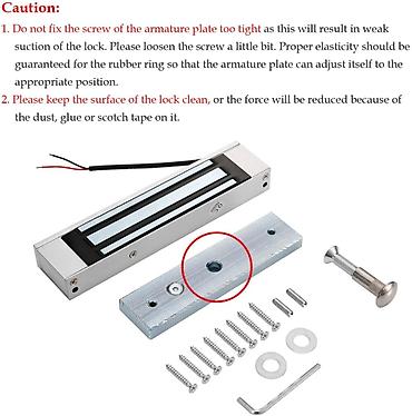 Vrata: Elektromagnetna brava za vrata – komplet sa pločom i nosačima 180KG — 3