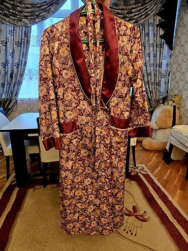 Ev geyimləri, pijamalar: Qadın xalatı – uzun, çiçək naxışlı - Ölçü: 42-44 - Model: Uzun — 1