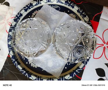 Digər dəstlər və servizlər: Xrustal kül qabı Çexiya 2 si biryerdə satılır çatdırılma 1 manat əlavə — 9