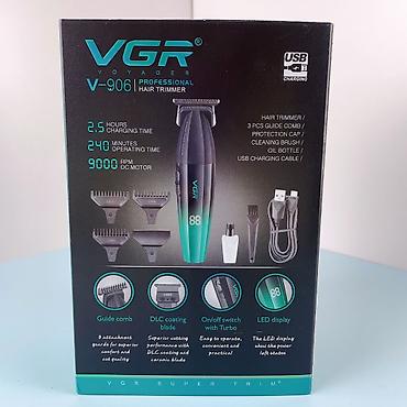 solar akumulator: VGR 906 Professional Trimmer 2000MAH / 9000RPM / Qara Kemamik Bıcaqlı — 9