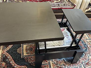 2 divan: Jurnal masası, İşlənmiş, Transformer, Kvadrat masa — 3
