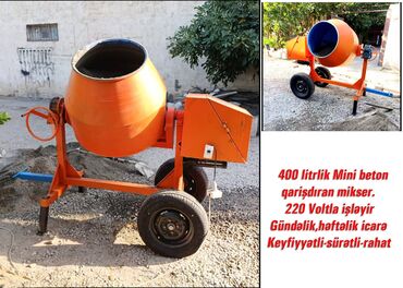 materiallar: 220V ilə işləyir, istifadəsi rahatdır Günlük, həftəlik və aylıq icarə