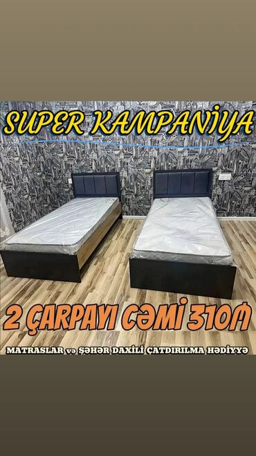 Divanlar: Yeni, Təknəfərlik çarpayı, Bazasız, Matras ilə, Siyirməsiz, Azərbaycan