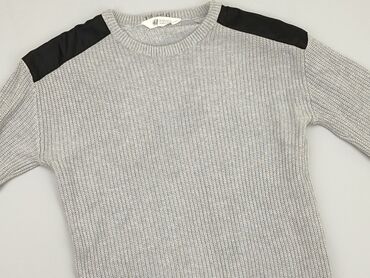 czarny sweterek z krótkim rękawem: Sweterek, H&M, 14 lat, 158-164 cm, stan - Bardzo dobry