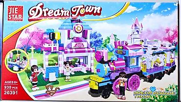 🎀🏰 Qızlar üçün "Dream Town" Sehrli Rəqs Qatarı və Dəb Mağazası