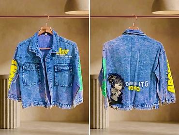 Unikal dizaynlı cins gödəkçə - Material: Yüksək keyfiyyətli denim