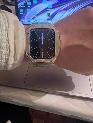 смарт часы 8: Apple Watch 7 series 45мм Корпус Медицинская сталь, есть на корпусе не