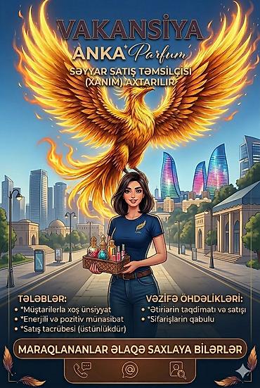 səyyar satıcı: Satış məsləhətçisi tələb olunur, Yalnız qadınlar üçün, İstənilən yaş, Təcrübəsiz — 1