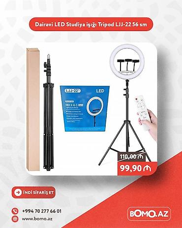 🔥 Lampa Dairəvi LED Studiya işığı Tripod LJJ-22 56 sm ✅ Brend: No lalafo.az -da 🔥 Lampa Dairəvi LED Studiya işığı Tripod LJJ-22 56 sm ✅ Brend: No