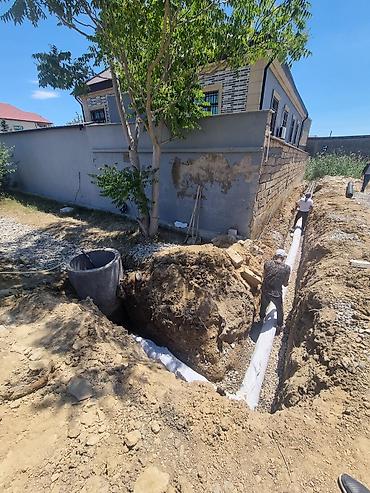 hovuz temizlenmesi: Yeraltı drenaj xətti çəkilməsi xidməti - Torpaq və həyət sahələrində — 7