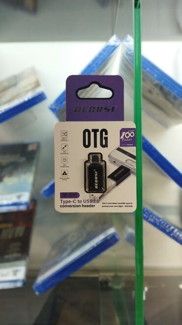 otg type c: OTG-переходник RECRSI OT-G01 Type-C на USB 3.0 обеспечивает быстрое