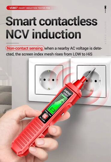 Multimetri: Voltmetar Tester napona Detektor Aneng VD807 Pametni voltmetar — 9