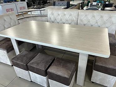 silver kitchen: Кухонный уголок с мягкими сиденьями и табуретами - Комплектация — 5
