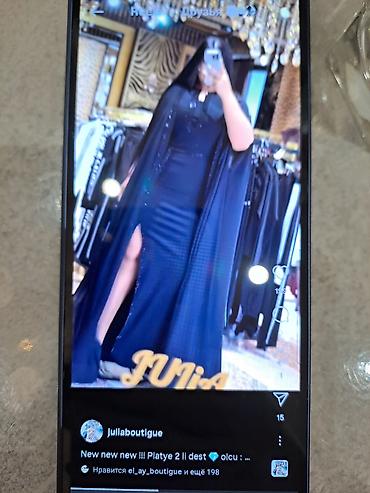 abaya: Qadınlar üçün 2-li dəst – qara rəngdə zərif abaya və paltar kombini — 2
