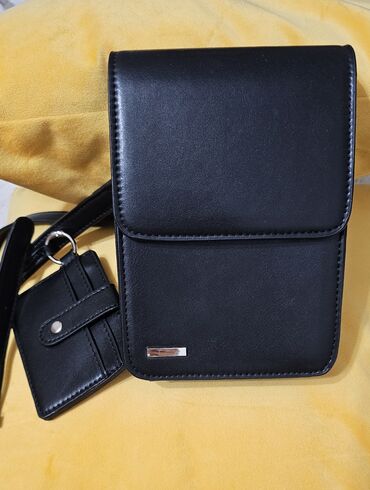 Барсетки: Барсетка, Материал: Экокожа, Застежка на магните, Оригинал, Регулируемый ремень, Новый — 7